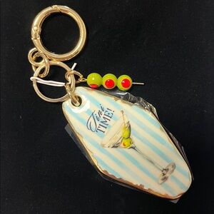 Piper K Gold and Green Key Chain & Bag Charm